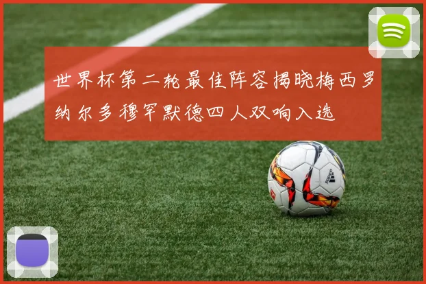 世界杯第二轮最佳阵容揭晓梅西罗纳尔多穆罕默德四人双响入选